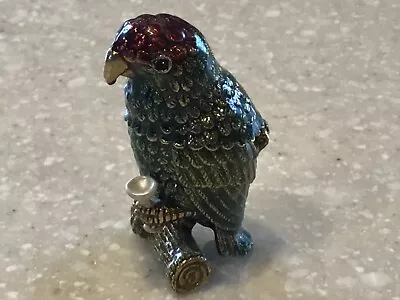 Monet Parrot With Goblet Enameled Trinket Box • $40