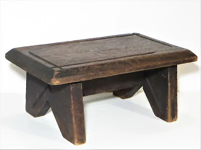 Antique Handmade Folk Art Ironwood Step Foot Stool • $185