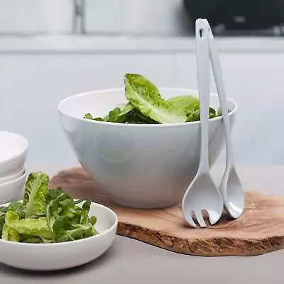 Melamine Salad Bowl And Servers Set Large Salad Bowl Matching Servers 8 Colours • £24.99