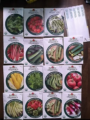 LOT OF 15 Burpee Organics Vegetable Seed Packs Misc Assortment Of Packs 11/23 • $16