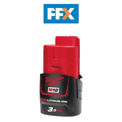 £37.95 • Buy Milwaukee M12B3 12v 3.0Ah M12 Red Lithium-Ion Battery