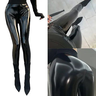 Womens Faux Leather Leggings Patent Leather Patent Leather Pants Party Stretchy • $16.37