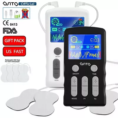 Tens Unit Muscle Stimulator Pulse Massager Electronic Rechargeable Pain Relief • $9.49