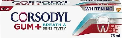 Corsodyl Gum & Breath Sensitivity Whitening Toothpaste For Sensitive Teeth Neu • £4.84