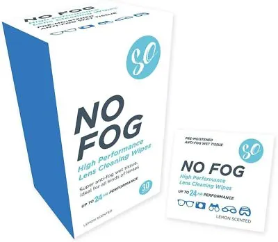 £5.97 • Buy No Fog Wipe High Performance Lens Cleaning Pre-Moistened Anti Fog Wipes Tissue