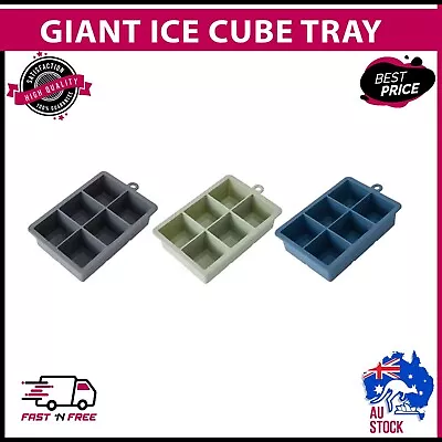 Assorted Giant Ice Cube Tray Jumbo Size Large Silicone 6 Square Mould New* • $2.47