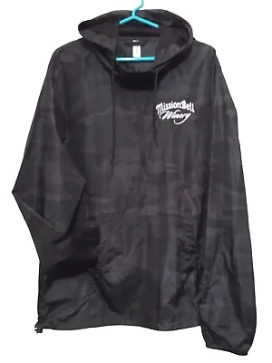 Half Zip Hooded Windbreaker Jacket  Black Camouflage  • $19