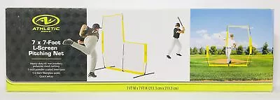 New Athletic Works 7 X 7-Foot L-Screen Basebell Pitching Net & Carry Bag • $49.95