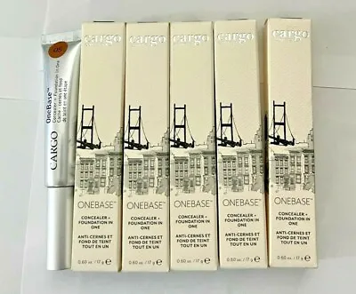 LOT OF 5 CARGO ONEBASE CONCEALER-FOUNDATION IN ONE 0.6oz EACH ONEBASE-05 NIB • $25.99