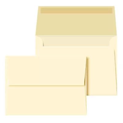 Cream A6 Envelopes 4 3/4  X 6 1/2  Gummed Flap 28lb Bond (105gsm) 1000 Qty • $220