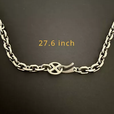 Men Pure Titanium Necklace Twisted Necklace 7mm Lightweight Anti Allergy 27.6  • $36.38