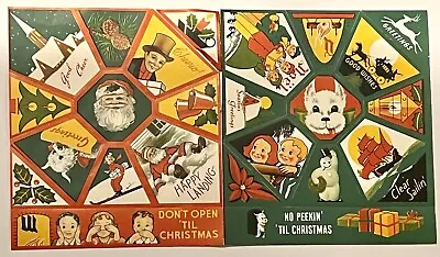 UNUSED 1940’s SHEET Of 24 CHRISTMAS SEALS Dennison LICK And STICK (A Red/Green) • $19.95