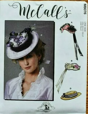 Mccalls Pattern 8076 Hats Historical Costumes  Misses  Uncut • $8.95