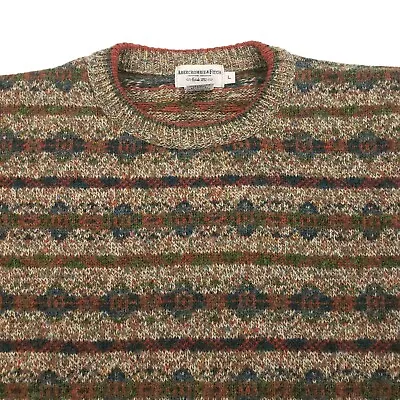 Vintage Abercrombie & Fitch Made In England 100% Wool Fair Isle Nordic Sweater • $54.99