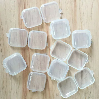 £2.31 • Buy 10/30PCS Small Clear Plastic Storage Box Jewelry Beads Earings Container Cases