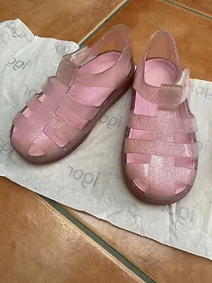 Igor Pink Glitter Jelly Girls Sandals  Size 25 Uk/8 Good Condition! • £8.99