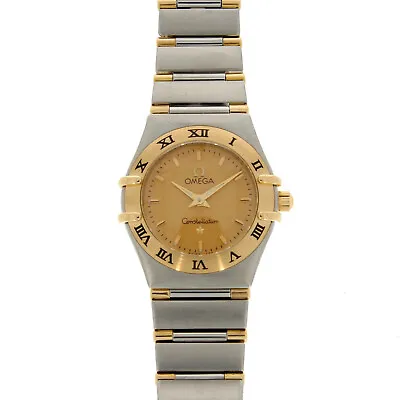 Omega Constellation Mini Ladies 18ct Yellow Gold & Steel Champagne Dial 13621000 • £1925