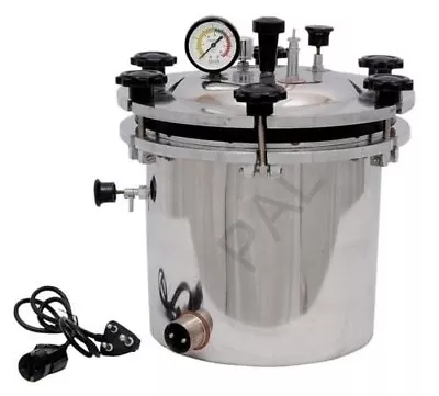 Autoclave Winged And Nut Type Steel Finish Electric 21 Ltrs. Size 12 X 12 • $239