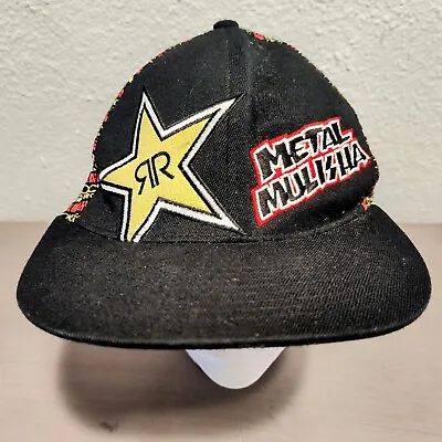 Rockstar Energy Drink Metal Mulisha Fitted Hat Cap Mens Size Large / XL Vintage  • $22.98
