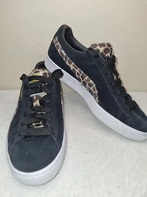 $50 • Buy Puma Suede Leopard Print Shoes Size 8us 