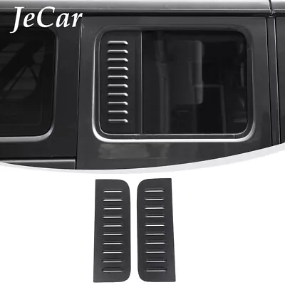 Black Rear Door Window Glass Air Vent Cover Trim For Jeep Wrangler JL JT 2018+ • $48.39