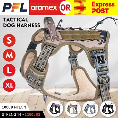 Qttie Dog Harness Tactical No Pull Adjustable Pet Military Working Training Vest • $39.56