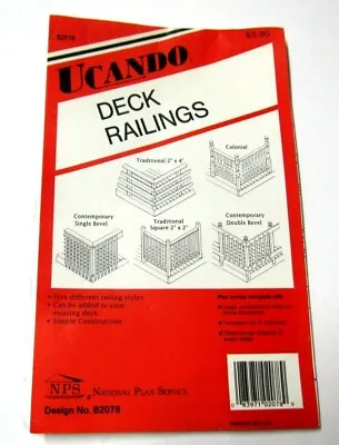 UCANDO Do-It-Yourself Series Deck Railings Plans Blueprints Design No. B2078 • $4.95