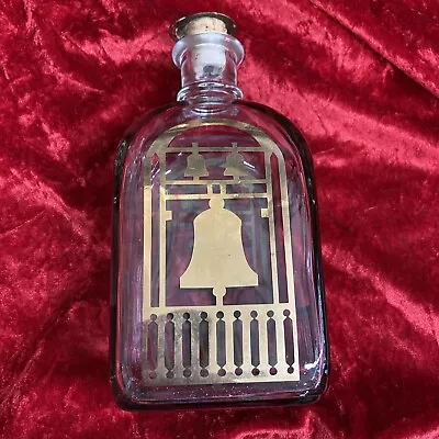 Holmegaard Glass Decanter Bottle - Gold Bell Design - Denmark Christmas • £35