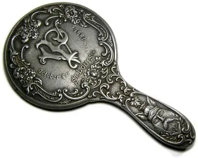 St Louis October 61896 Veiled Prophet Organization Gala Ball Pewter Hand Mirror • $328