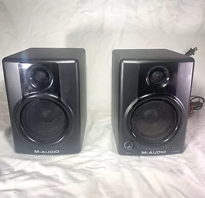 M Audio AV42 - 40 Watt Studio Monitors Speakers W/ Power Supply - TESTED ~ • $80