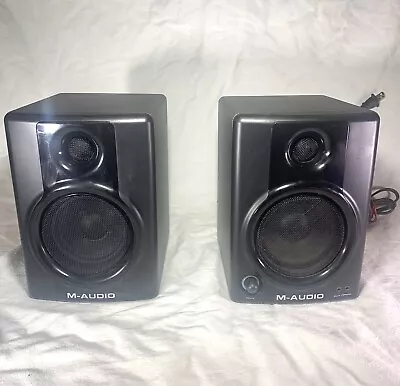 M Audio AV42 - 40 Watt Studio Monitors Speakers W/ Power Supply - TESTED • $49.95