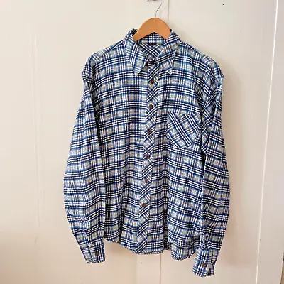 R By 45rpm Men's Plaid Flannel Long Sleeve Shirt SZ 5 (XL) Made In Japan • $260