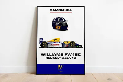 Damon Hill Williams FW15C F1 Print - Scuderia GP • £12