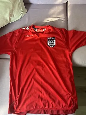 £5 • Buy Mens Large Official Umbro England World Cup Away Shirt 2006-2008 Short Sleeve