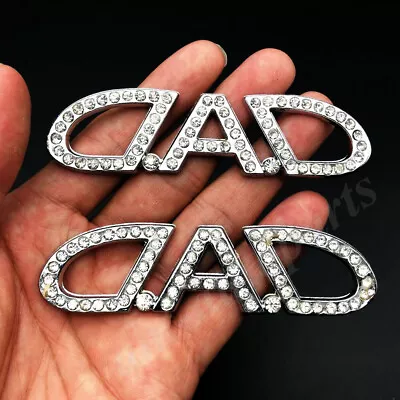 2pcs Metal Diamond DAD Garson VIP Luxury JDM JP Car Emblem Badge Decal Sticker • $13.90