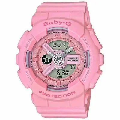 £84.95 • Buy Casio Pink Baby-G Shock Ladies Analog-Digital Watch BA-110-4A1, BA110-4A1 NWT!