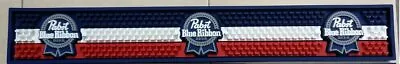 Pabst Blue Ribbon Beer PBR Rubber Rail Bar Mat Runner NEW • $11.99