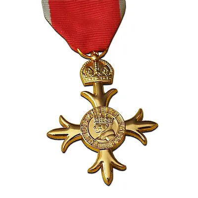 Full Size OBE Civil Medal With 2nd Type Civil Ribbon For Officer British Empire • £14.99