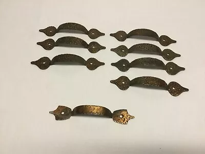 8 Vintage Hammered Drawer Pulls • $9