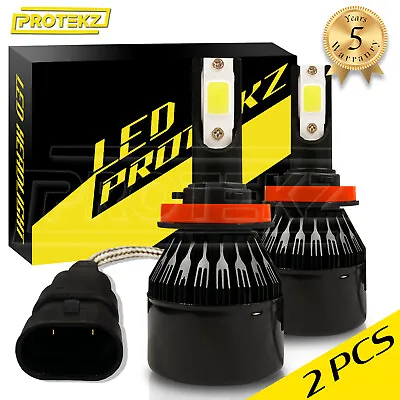 9004 HB1 LED Headlight Kit 1500W Protekz Conversion Light Bulbs White 6000K HID • $34.29