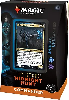 Magic The Gathering Innistrad Midnight Hunt Commander Deck Undead Unleashed NEW • $292.12