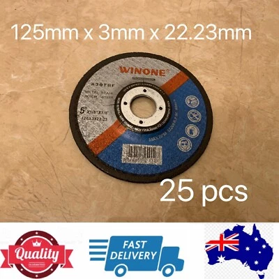 $34.95 • Buy 25 Pcs 125mm CUTTING DISC 5  CUT OFF METAL STEEL ANGLE GRINDER 3mm, AU Stock