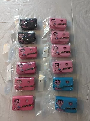 Betty Boop Lot Of 12 Magnetic Close Cases Belt Loops/Clip On Back Asst. Colors • $36