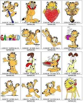 99 Garfield & Friends + Alphabet Font Brother Embroidery Collection On Cd • $17.99