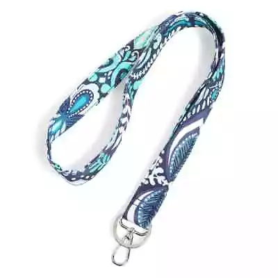 Vera Bradley Lighten Up Wide Lanyard Blue Island Medallion NWT For ID Case • $13.29