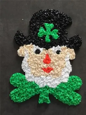 MELTED PLASTIC POPCORN CHIPS IRISH Leprechaun COLLECTIBLE 1970 ST PATRICK'S DAY • $49.99