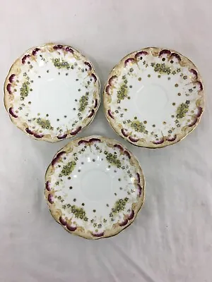 3 X Allertons Meredith Bone China 5.5in Saucers • £10