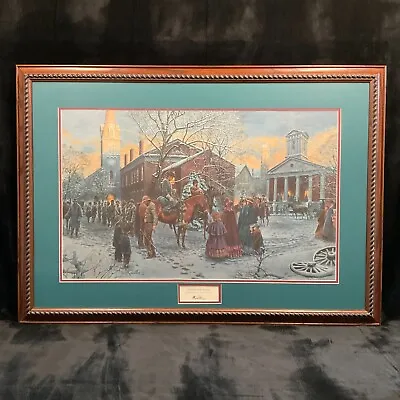 Vintage Mort Künstler Hand Signed Lithograph  Changing Of The Pickets  With COA • $395