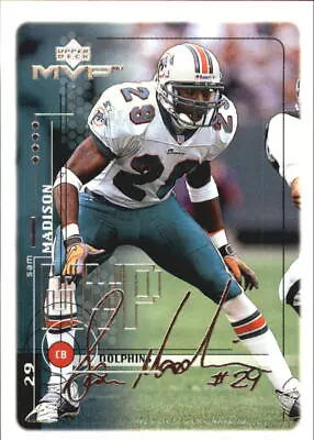 1999 Upper Deck MVP Silver Script Miami Dolphins Football Card #101 Sam Madison • $1.69