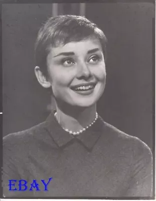 $49 • Buy Audrey Hepburn Smiles And Wears A Pearl Necklace   RARE Photo